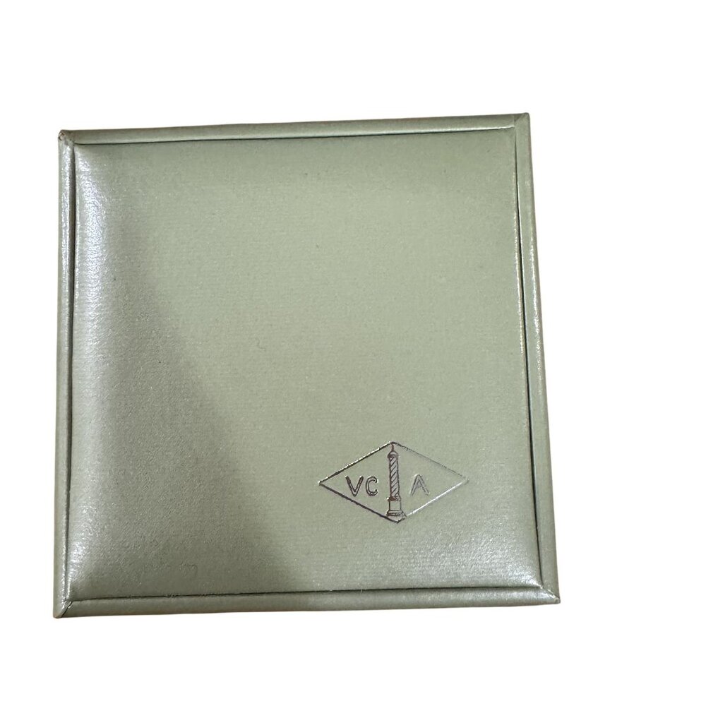 Van Cleef & Arpels Green Empty Jewelry Box Case Authentic Size 3.5x3.5x1.6
